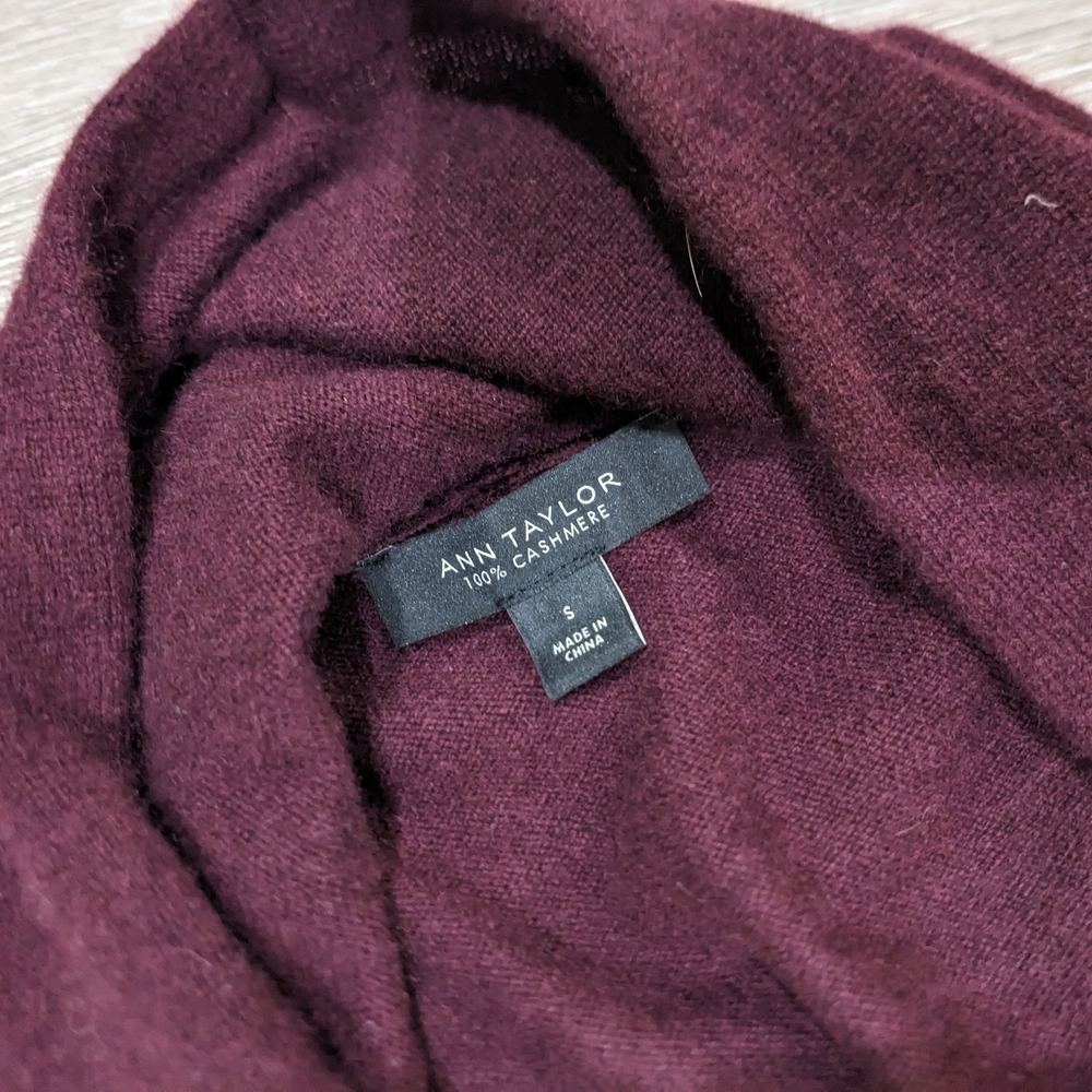 Ann Taylor Burgundy Cashmere Scarf